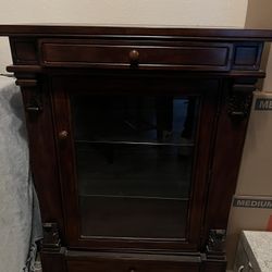 Wine Wood Shelf Cabinet 