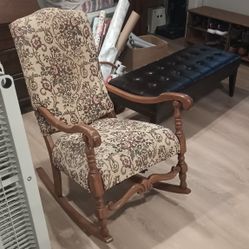 Vintage Upholstered Rocker ( Rocking Chair) 