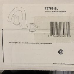 Delta Faucet Trinsic Roman Tub Trim, Delta T 2759 BL. Matte Black.                Pg