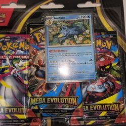 Mega Evolution Pokemon TCG Booster 3 pack Golduck Promo