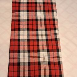 Tree Skirt Plaid Red White Black New