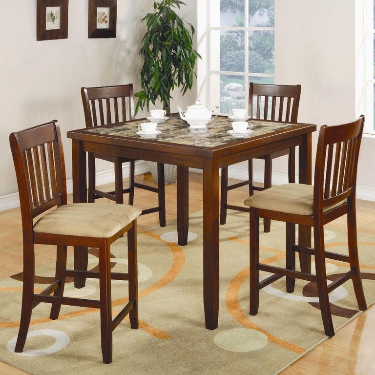 5pc Counter High Dining Table @Elegant Furniture
