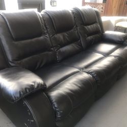 Black Leather Sofa