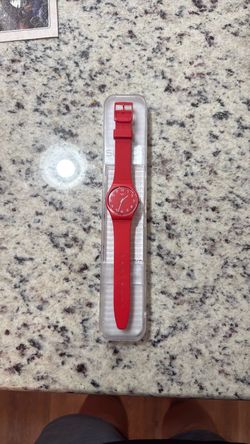 Swatch Sunetty GR175 Red Watch – New Battery – Working