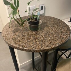 Marble Bar Table With Stools