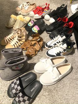 Girls Mixed Clothes And Designer Shoes