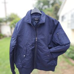 Men's Banana Republic XL Blue Jacket Aviator Bomber