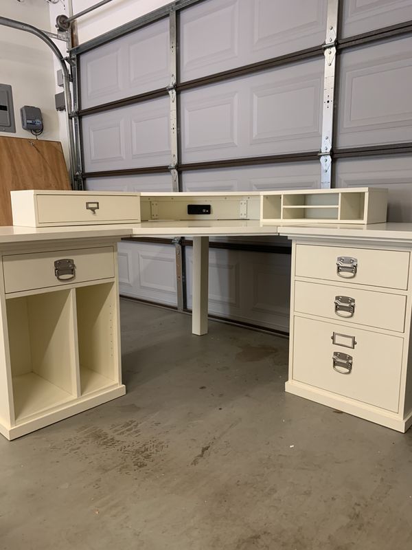 Pottery Barn Bedford corner desk with hutch for Sale in Los Angeles, CA