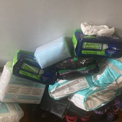 All different size adult diapers. $7each or 8 dollars each