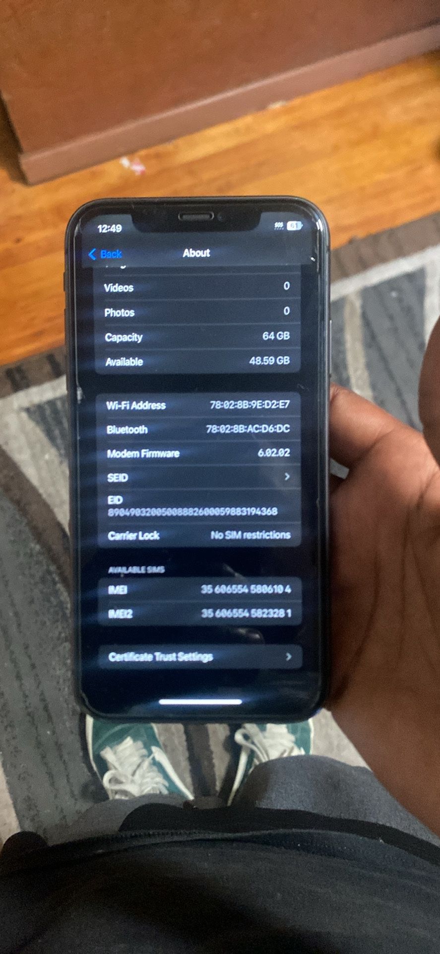 iPhone 11 Two Unlocked And Metro PCs T-Mobile And Mint 64gb Both Space Greg And Product Red Crack On Screen Protector $400