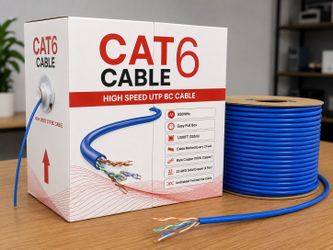 CAT6 Ethernet Cable 1000FT – 100% Pure Copper, 23 AWG, 550MHz