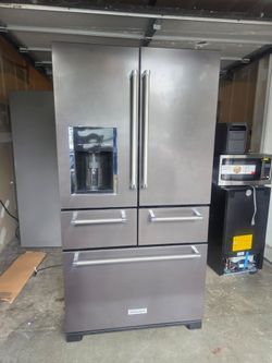 26Cu. Ft. 36" KITCHENAID Multi-Door Freestanding Refrigerator with Platinum Interior Design and PrintShield® Finish