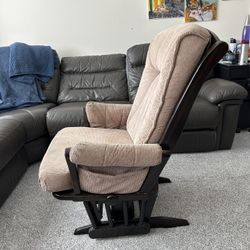Dutailier Hardwood Reclining Glider and Ottoman