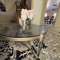 Glass Round Coffee Table 