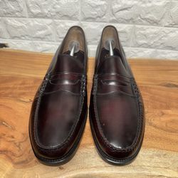 Hanover Handsewn Penny Loafer Men’s 13 D/B Burgundy Leather USA Made Dress Shoes