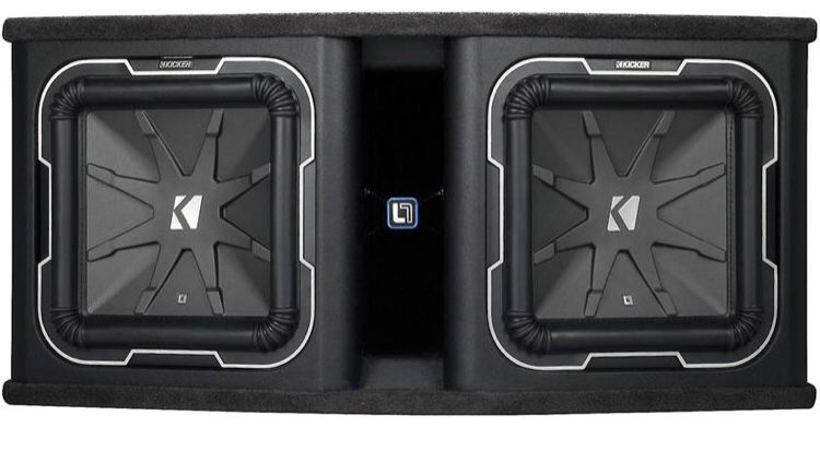 Kicker Q-Class 41DL7122 Ported enclosure with two L7 Series 12" subwoofers subs