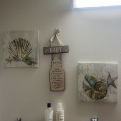 Baby/Toddler Bathroom Decor Unisex Seashell Theme