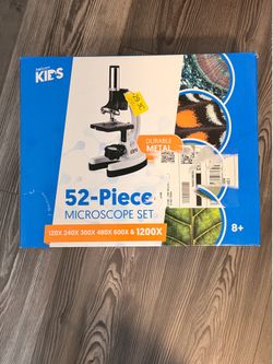 AmScope 52-Piece Kids Beginner Microscope Kit