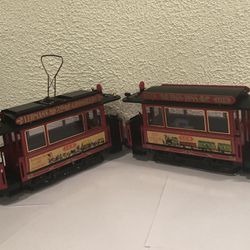 Set Of Train Set Engine And Trolley Car By GB Company To Celebrate 25th Year Anniversary 