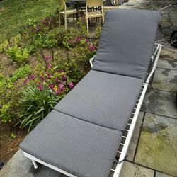 Segeron Outdoor Chaise Lounges (2) with covers and new-in-box replacement cushion covers