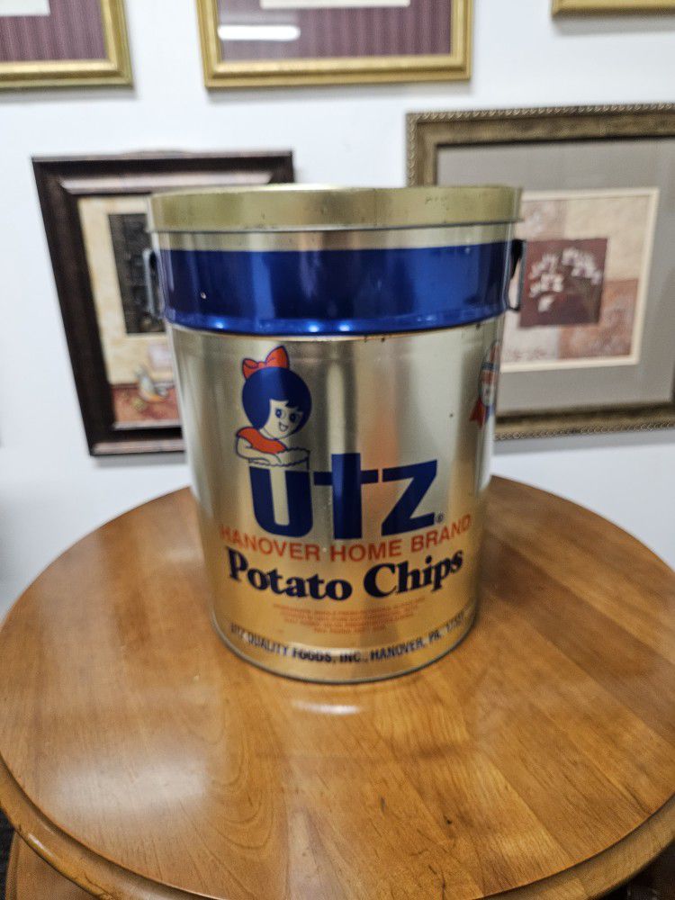 Vintage Utz Potato Chip Cans - Lot of 2 Large Cans - general for