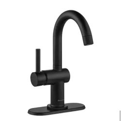 Glacier Bay Barnhart Single-Handle Kitchen Faucet with Side Sprayer in Matte Black