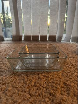 3 Clear Glass Pyrex Baking Dish