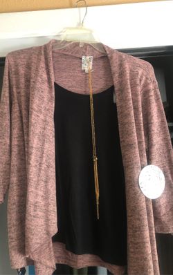 Naïf blouse attached cardigan