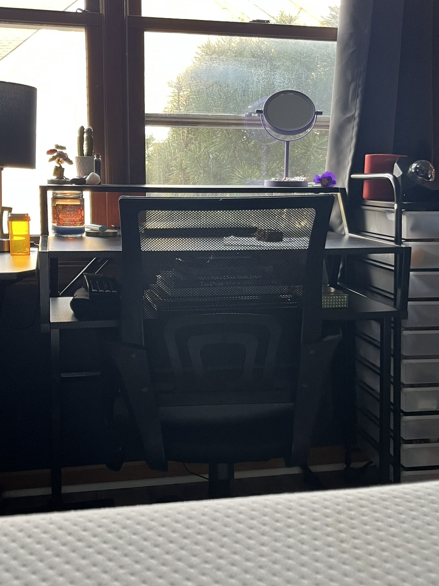 desk and chair