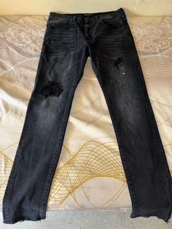 Purple Brand Black Distressed Slim Jeans