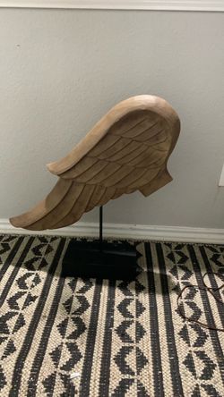 carved wooden Angel wing