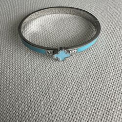 Bangle Silver Con Azul Clover 