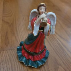 Vintage 1996 Angel Playing the Trumpet Trinket Box by Classic Collectible