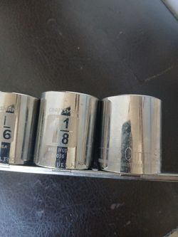 1/2 inch socket drive standard size 8 pieces 20