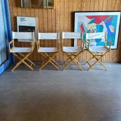 4 Canvas Directors Chairs