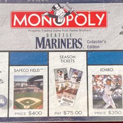 Still Sealed Seattle Mariners Monopoly Board Game 1990s