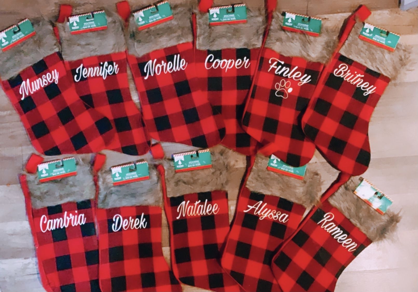 Custom Named Stockings