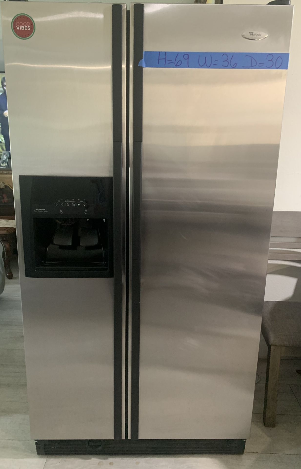 Whirlpool Fridge Side By Side Working Good