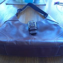 Coach Brown Leather Hand Bag Purse