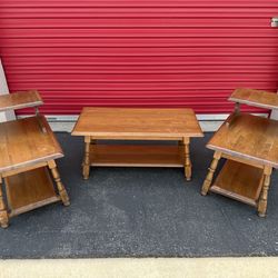 Rare Mid-century Ranch Style end tables plus coffee table