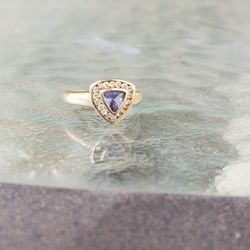 Diamond and Tanzanite 14K Gold Ring