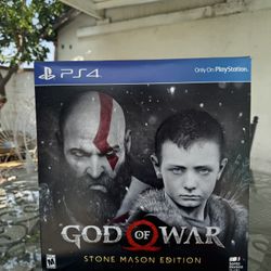 God of War Stone Mason Edition (PS4) – Near Complete (Statue Still Wrapped) – 