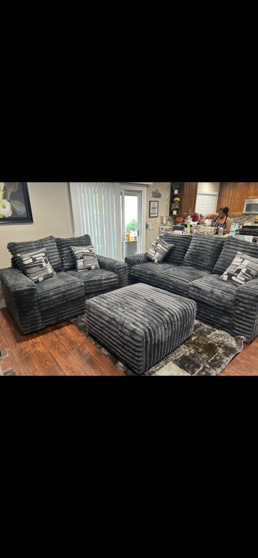 (ANY COLOR) Brand New Elegant Super Plush Corduroy Sofa Loveseat