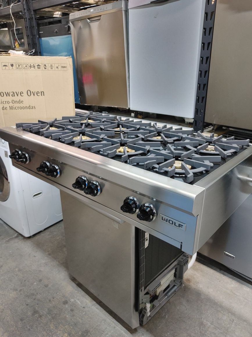 Wolf 48" stainless steel cooktop
