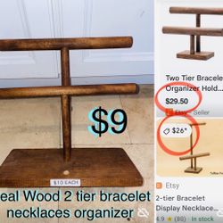 $9 Wooden Bracelets,necklaces Holder/Organizer.great to display for selling jewelry