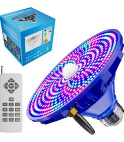 LED 12-Color Mode Adjustable Pool Light for Inground Pool w/Remote Control - 90W