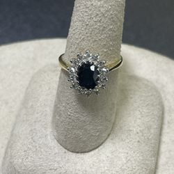 18k Ladies Birthstone Shappire Ring