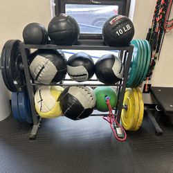 Multipurpose Gym Rack for Dumbbells, Kettlebells, Medicine Balls and Weight Plates