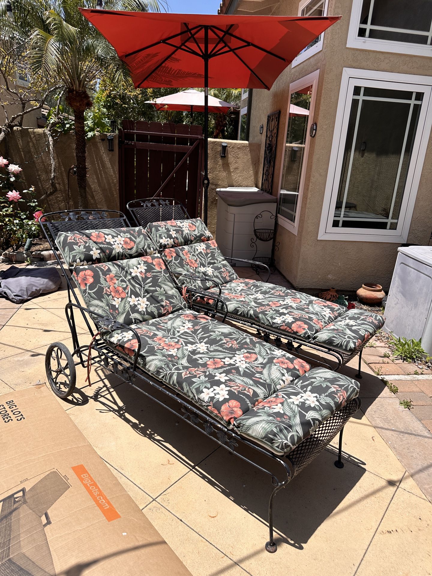 Two Vintage Patio Lounge Chairs
