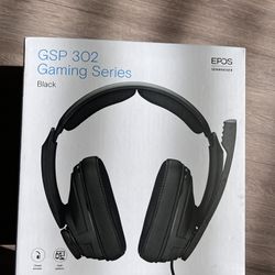 EPOS I Sennheiser GSP 302 Gaming Headset with Noise-Cancelling Mic, Flip-to-Mute, Comfortable Memory Foam Ear Pads, Headphones for PC, Mac, Xbox One, 